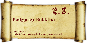 Medgyesy Bettina névjegykártya