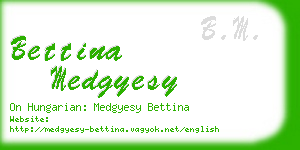 bettina medgyesy business card